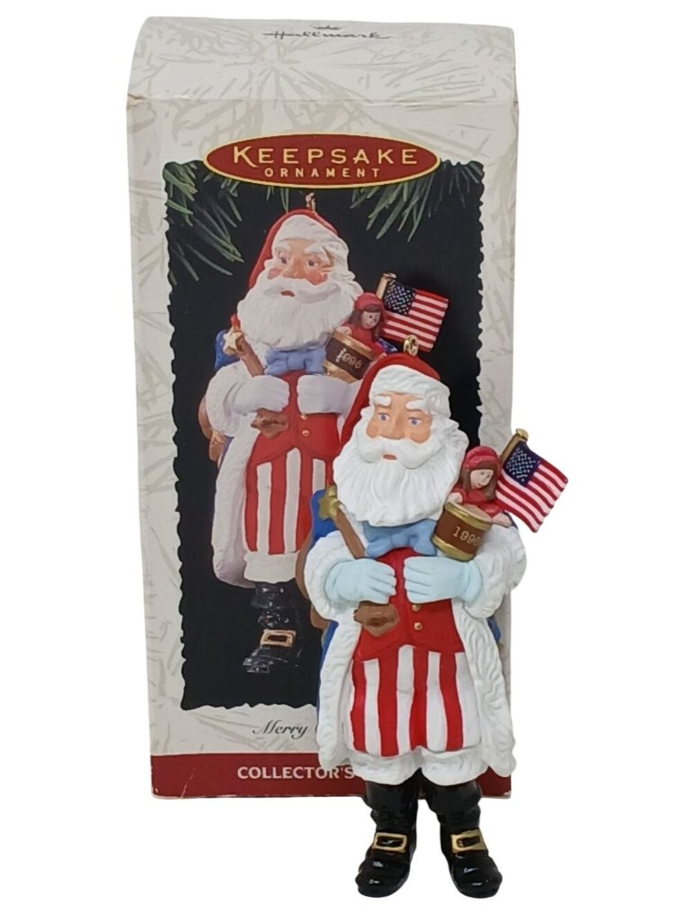 Hallmark Keepsake Ornament Patriotic Santa 1996 Collectors Ed W/Box #GS-8